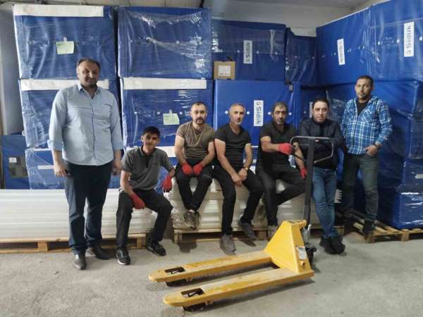 Hollanda'dan alınan minderler Erzurum'a ulaştı