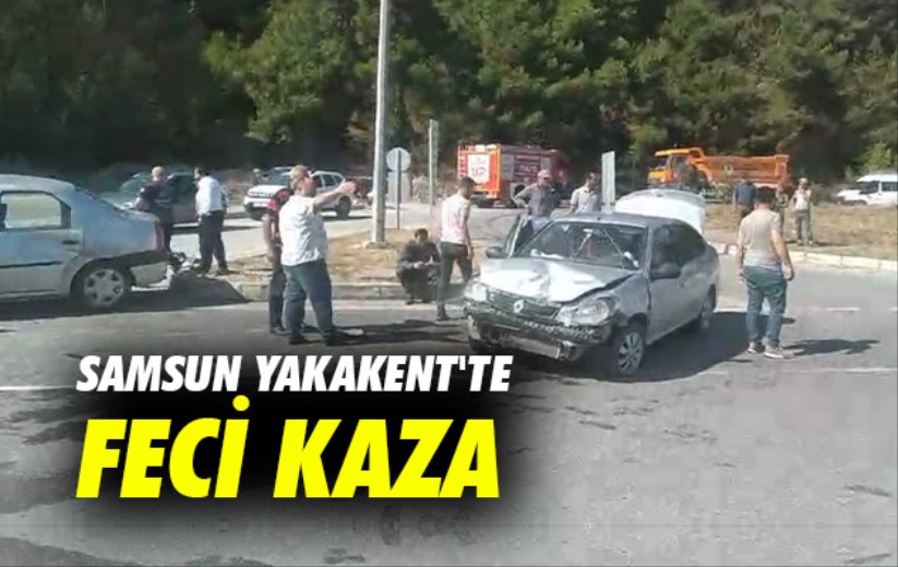 Samsun Yakakent'te feci kaza