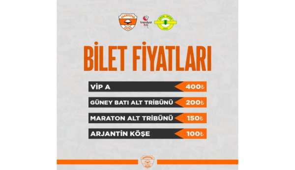 Adanaspor - Esenler Erokspor maçı biletleri satışa çıktı