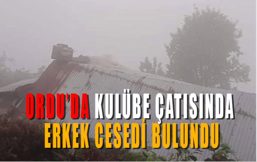 Ordu'da kulübe çatısında erkek cesedi bulundu