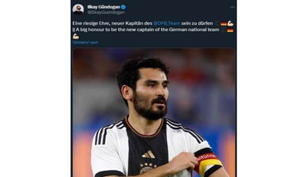 Almanya'da milli takımın yeni kaptanı İlkay Gündoğan