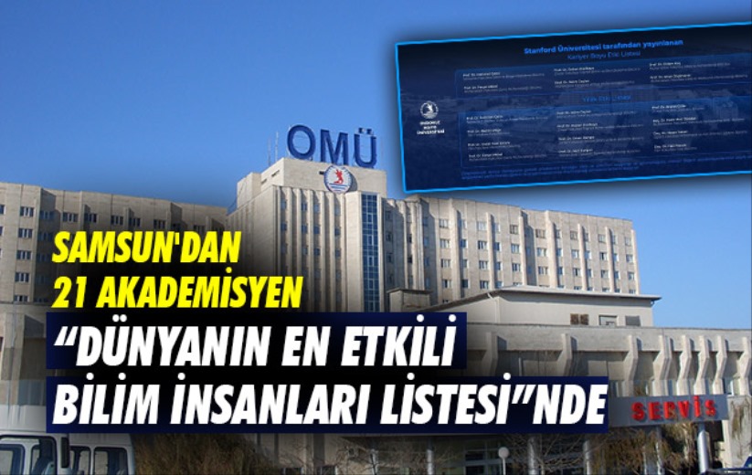 Samsun'dan 21 akademisyen 'Dünyanın En Etkili Bilim İnsanları Listesi'nde