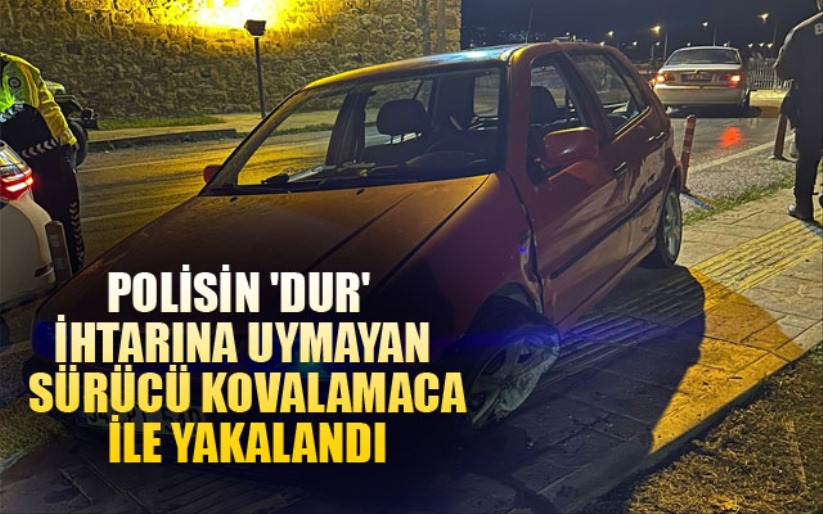 Sinop'ta polisin 'dur' ihtarına uymayan sürücü yakalandı