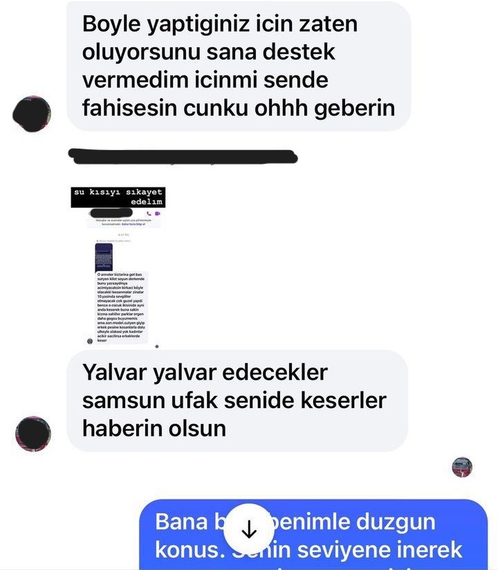 Samsunlu kadına sosyal medyadan tehdit 'Samsun ufak yer kafan kesilir'