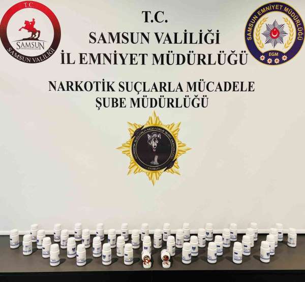 Samsun'da 2 bin 576 adet uyuşturucu hapla yakalanan kadın gözaltına alındı