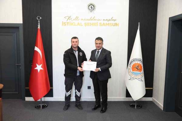 Başkan Doğan'dan hayat kurtaran personele ödül