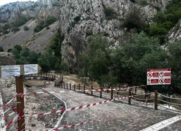 Kazankaya Kanyonu'na giriş ve çıkışlar bir süreliğine kapatıldı