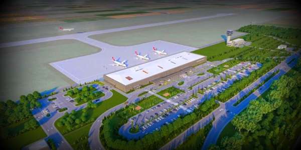 Bayburt-Gümüşhane Havalimanı'nda üstyapı çalışmaları sürüyor