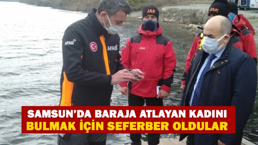 Samsun'da baraja atlayan kadını bulmak için seferber oldular