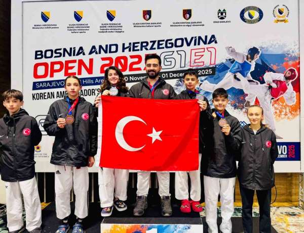 Aliağalı taekwondocular Saraybosna'dan madalyalarla döndü