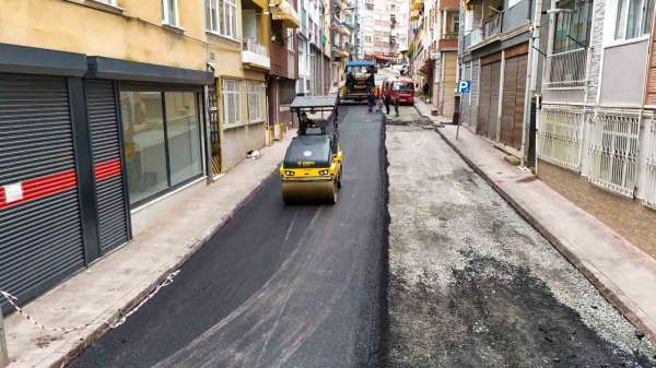İlkadım'da sıcak asfalt çalışmaları