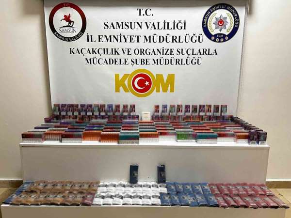 Samsun'da kaçak tütün ve elektronik sigara ürünleri ele geçirildi