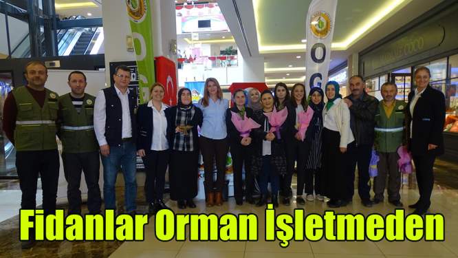Kadınlar Günü'nde fidanlar Orman İşletmeden