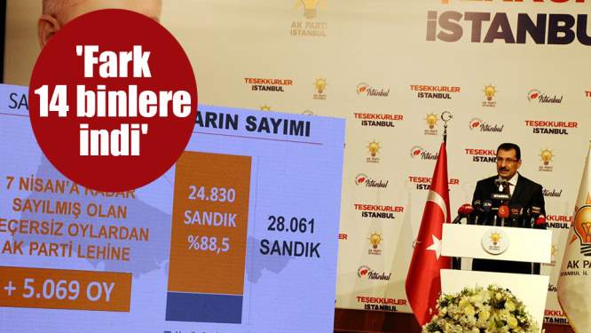 AK Parti Genel Başkan Yardımcısı Yavuz : 'Fark 14 binlere inmiş bulunuyor'