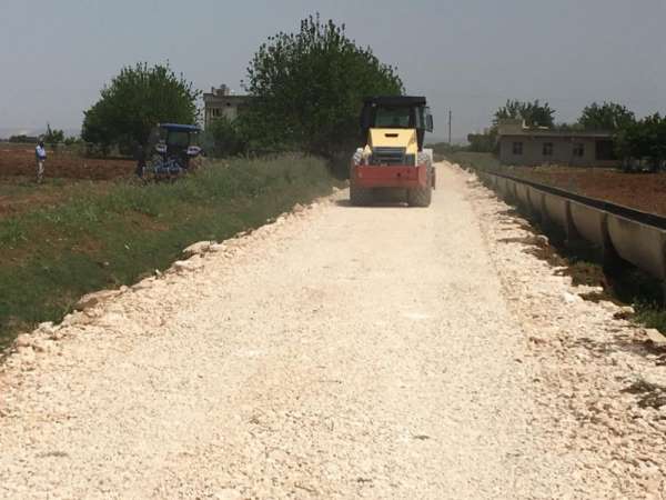 Eyyübiye'de yol yapım çalışmaları sürüyor