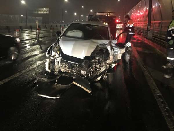 Haliç Köprüsü üzerinde kaza: 1 yaralı