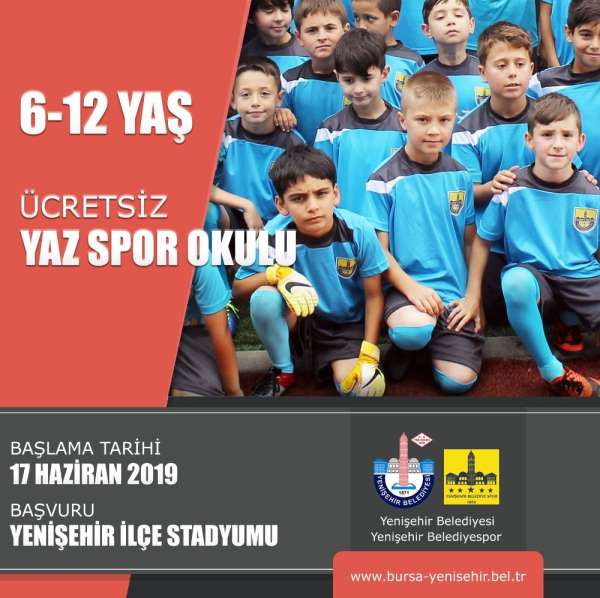 Yenişehir Belediyesi'nden ücretsiz yaz spor okulları 