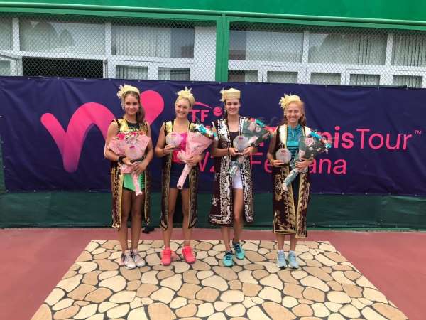 Berfu Cengiz, Özbekistan'da çiftlerde şampiyon oldu 