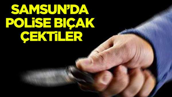 Samsun'da polise bıçak çeken şahıs gözaltına alındı