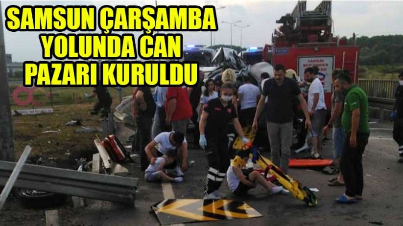 Samsun'da trafik kazası: 5 kişi ağır yaralı