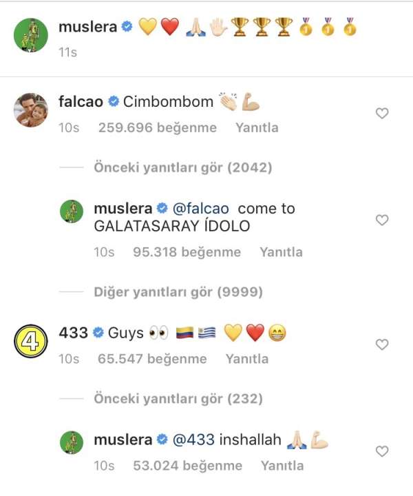 Radamel Falcao'dan Galatasaray taraftarını heyecanlandıran paylaşım 