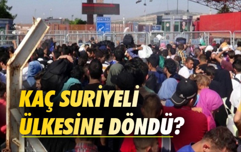 Kaç Suriyeli ülkesine döndü? 