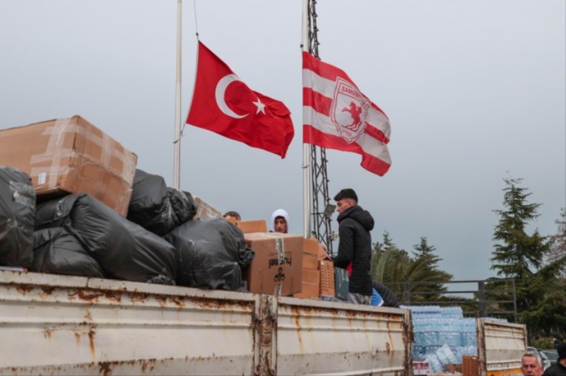 Samsunspor'un Yardım TIR'ları Deprem Bölgesinde
