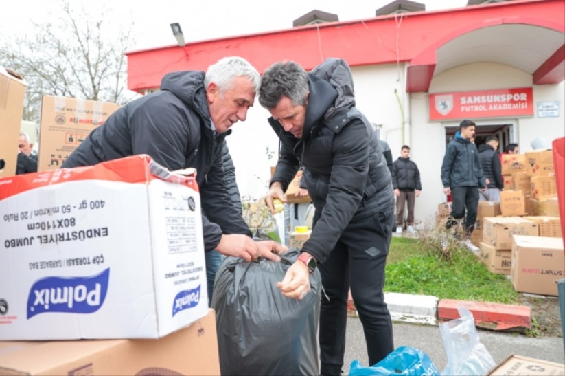 Samsunspor'un Yardım TIR'ları Deprem Bölgesinde