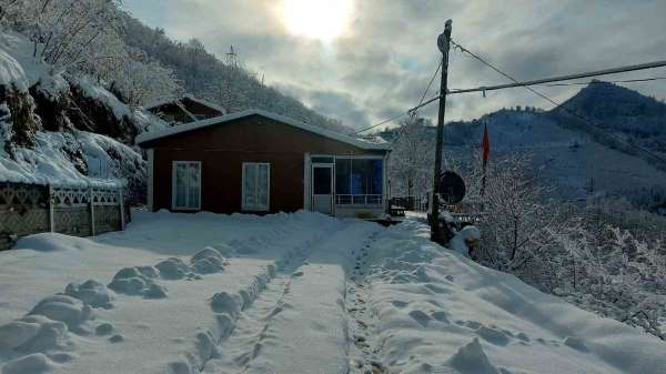 Ordu'da kar manzaraları kartpostallık görüntüler oluşturdu