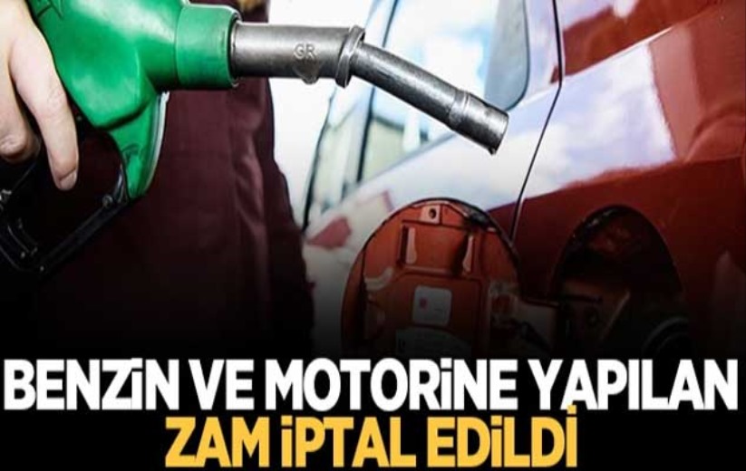 Akaryakıt zamları iptal edildi