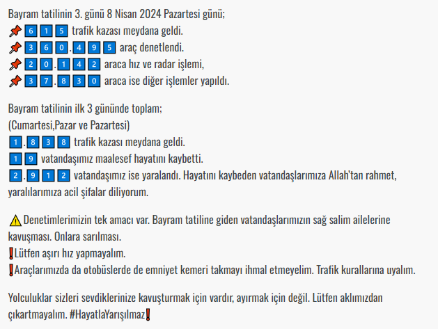 İlk 3 günde acı bilanço: 19 ölü