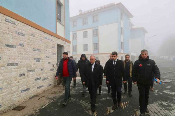Ordu'da heyelan nedeniyle boşaltılan bölgede afet konutları yükseliyor