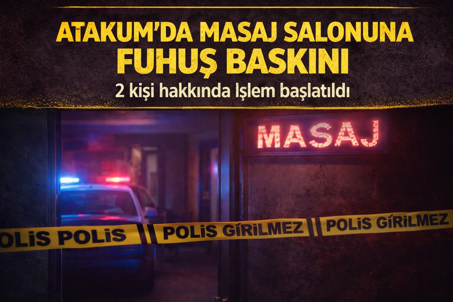 Atakum'da masaj salonuna fuhuş baskını: