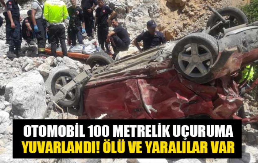 Otomobil 100 metrelik uçuruma yuvarlandı! Ölü ve yaralılar var