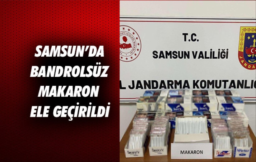 Samsun'da Jandarma ekiplerince bandrolsüz makaron ele geçirildi