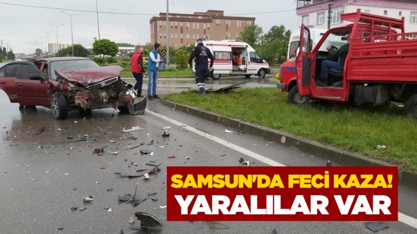 Samsun'da feci kaza! Yaralılar var