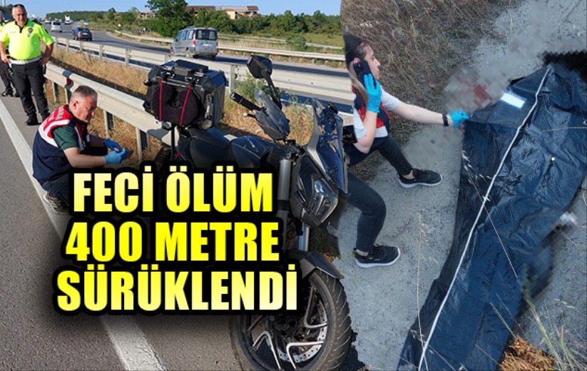 Bariyere çarpan motosiklet 400 metre sürüklendi, sürücü hayatını kaybetti