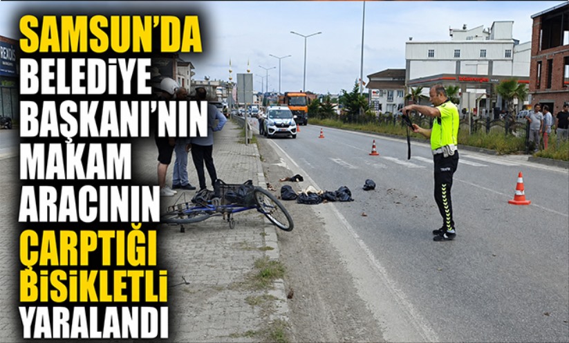 Erfelek Belediye Başkanı'nın makam aracının çarptığı bisikletli yaralandı