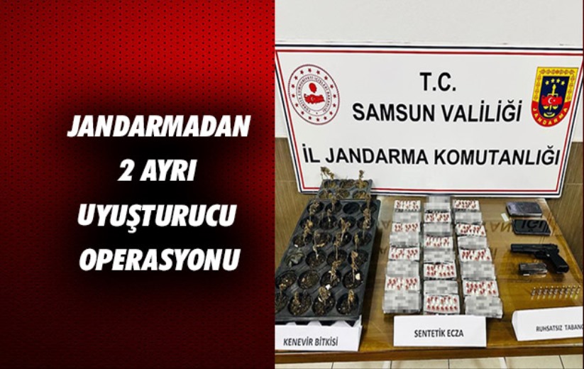 Samsun'da Jandarmadan 2 ayrı uyuşturucu operasyonu