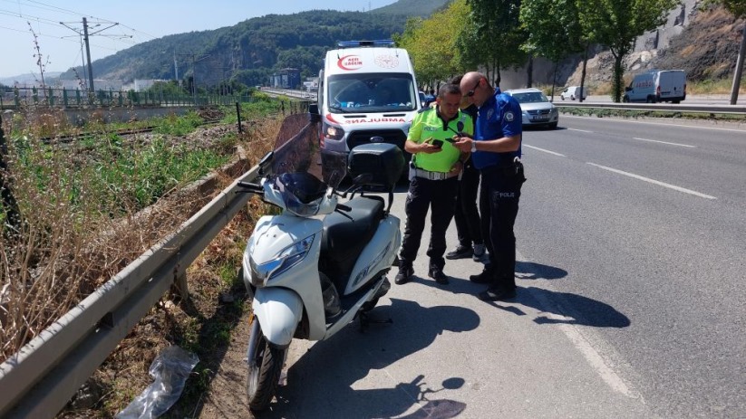 Samsun'da devrilen motosikletin sürücüsü yaralandı