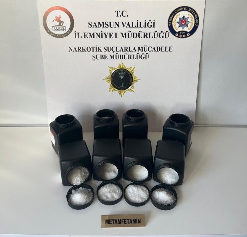 Samsun'da 8 kilo metamfetamin ele geçirildi: 1 gözaltı