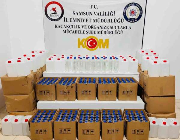 Samsun'da 1 ton etil alkol ele geçirildi