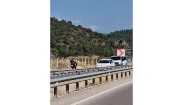 Kilometrelerce süren tehlikeli yolculuk kameraya yansıdı