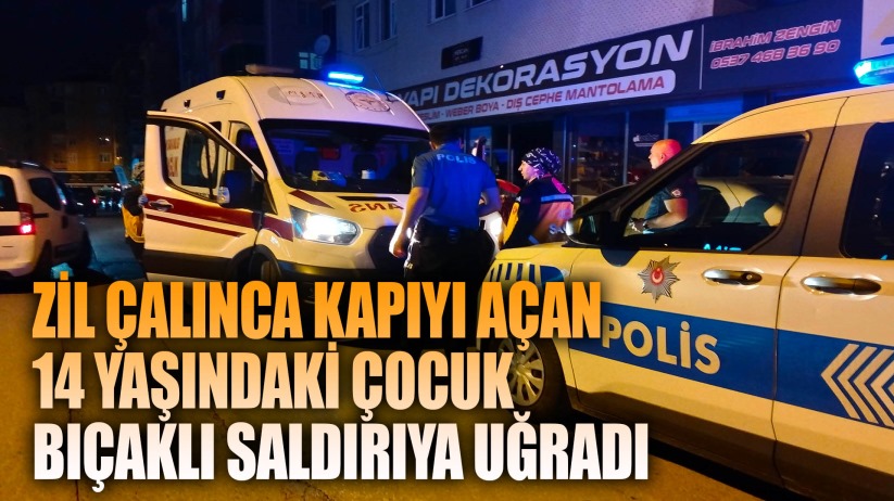 Bafra'da evinin kapısında bıçaklanan çocuk yaralandı