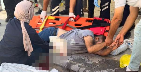 Hırdavatçıdan aldığı bıçakla kendini yaraladı