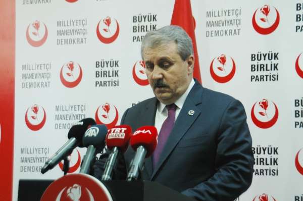 BBP Genel Başkanı Destici: 'Kuzey Suriye'de teröristler bulundukça Türkiye güven