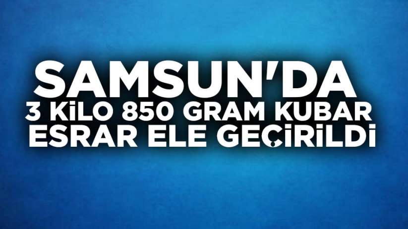 Samsun'da uyuşturucu operasyonu