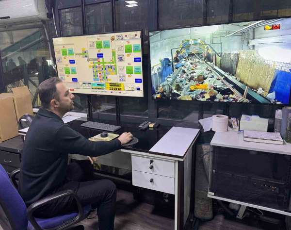 Melikgazi Belediyesi Geri Dönüşüm Tesisinde günlük yaklaşık 25 ton atık ekonomiye kazandırılıyor
