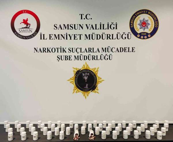 Samsun'da 3 bin 472 adet uyuşturucu hap ele geçirildi