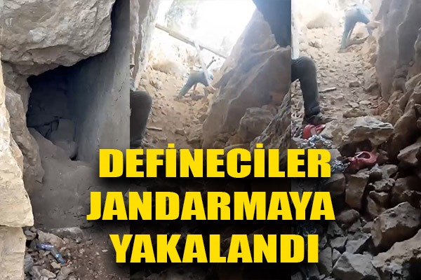 Kaçak kazı yapan 4 şahıs jandarmaya yakalandı